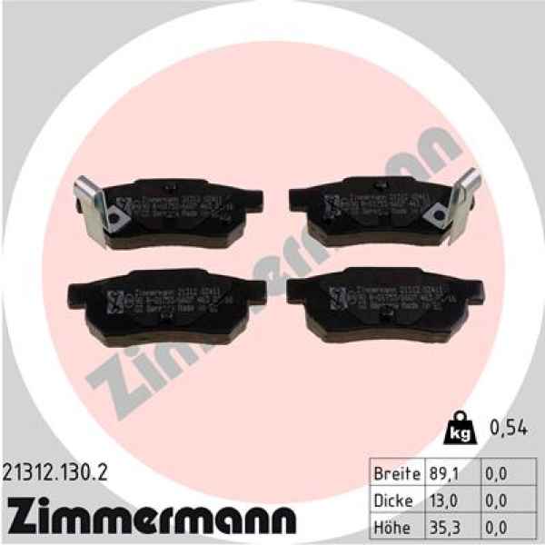 Zimmermann Brake pads for ROVER 200 Cabriolet (XW) rear