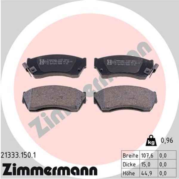 Zimmermann Brake pads for SUZUKI ALTO (EF) front