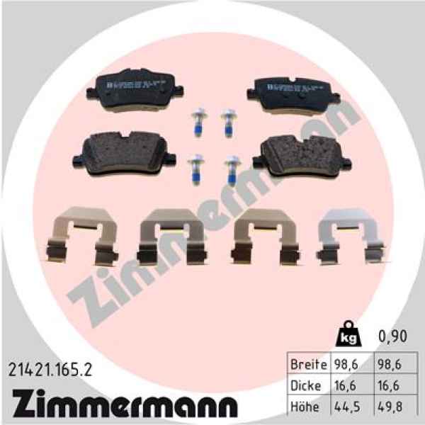 Zimmermann Brake pads for BMW 3 Touring Van (G21) rear