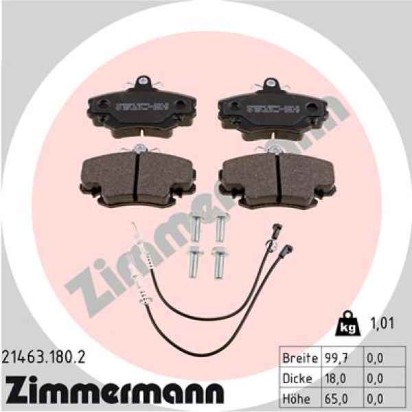 Zimmermann Brake pads for RENAULT ESPACE I (J11_) front