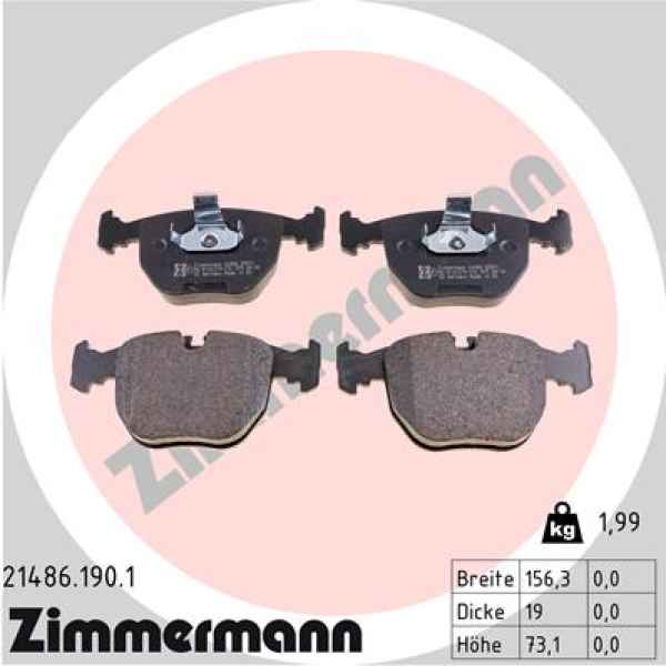 Zimmermann Brake pads for BMW X3 (E83) front