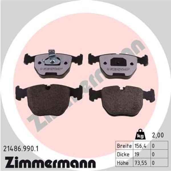 Zimmermann rd:z Brake pads for BMW X3 (E83) front
