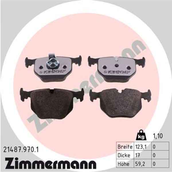 Zimmermann rd:z Brake pads for BMW 3 (E46) rear