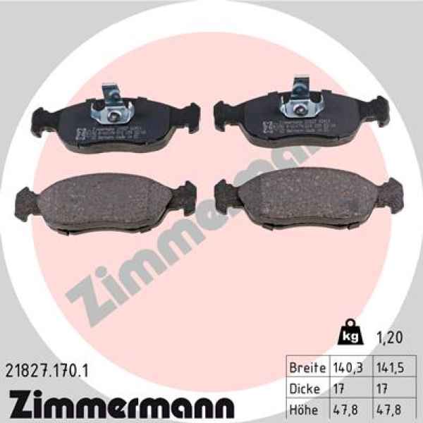 Zimmermann Brake pads for PEUGEOT 106 I (1A, 1C) front
