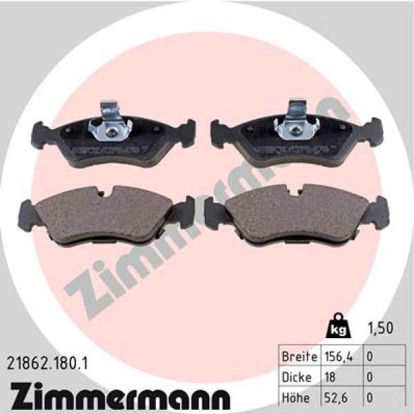 Zimmermann Brake pads for OPEL ASTRA F Cabriolet (T92) front