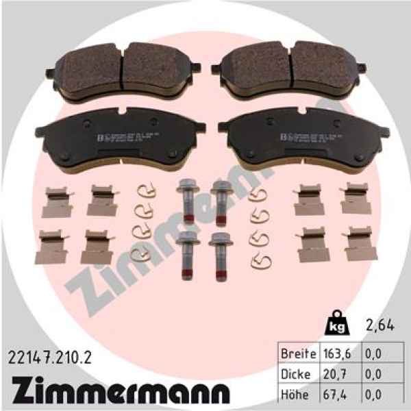 Zimmermann Brake pads for VW CRAFTER Kasten (SY_, SX_) front/rear