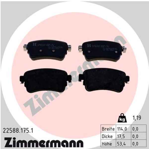Zimmermann Brake pads for CITROËN JUMPY (V_) rear