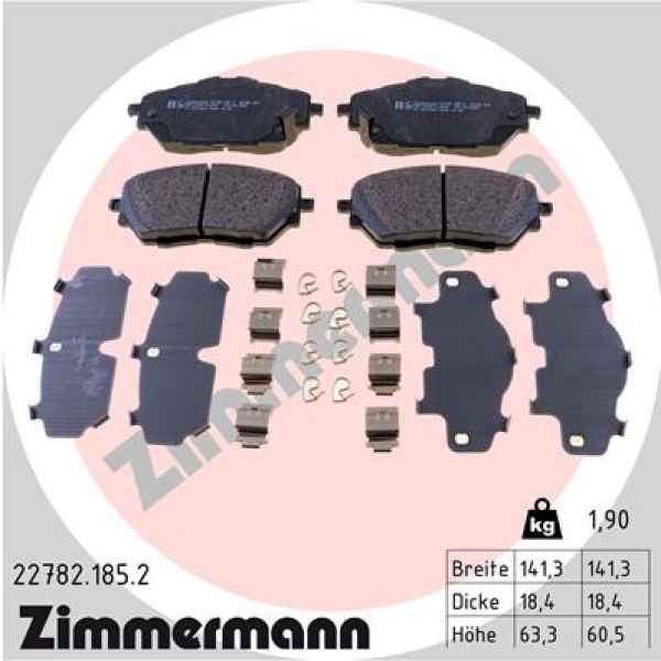 Zimmermann Brake pads for TOYOTA COROLLA Stufenheck (_E21_) front