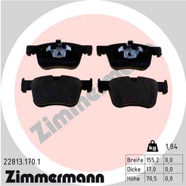 Zimmermann Brake pads for OPEL COMBO Kasten/Kombi (X19) front
