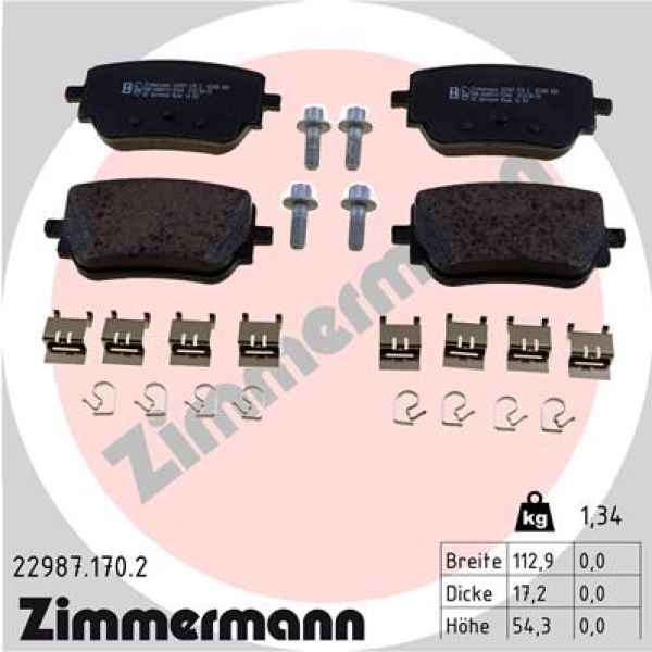 Zimmermann Brake pads for MERCEDES-BENZ B-KLASSE Sports Tourer (W247) rear