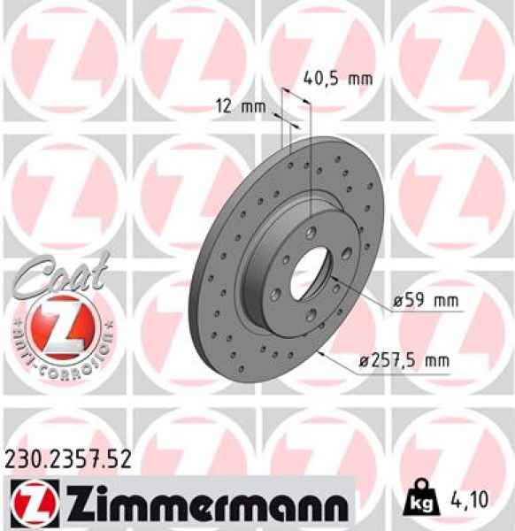 Zimmermann Sport Brake Disc for FIAT MAREA (185_) front