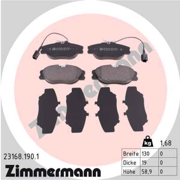 Zimmermann Brake pads for FIAT CROMA (154_) front
