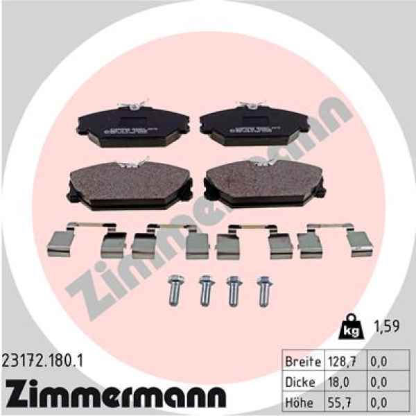Zimmermann Brake pads for RENAULT MEGANE I Grandtour (KA0/1_) front