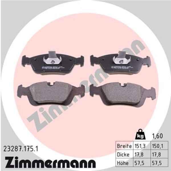 Zimmermann Brake pads for BMW 3 (E46) front