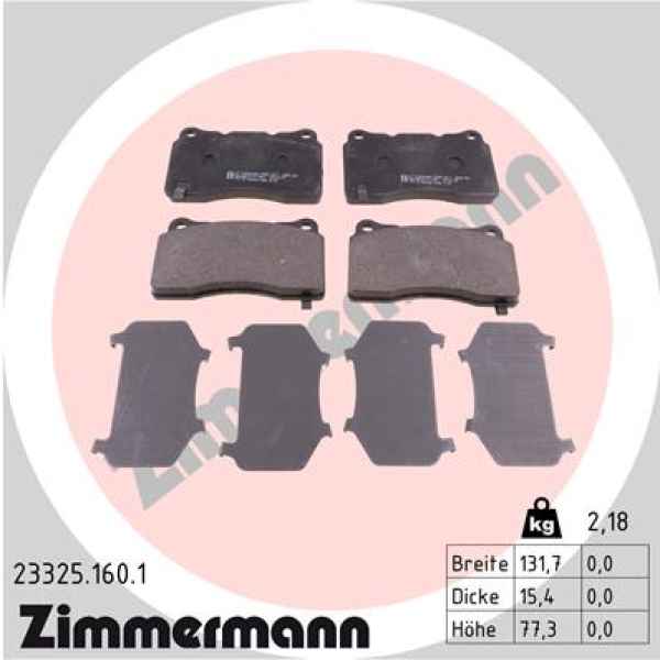 Zimmermann Bremsbeläge für OPEL INSIGNIA A Sports Tourer (G09) vorne