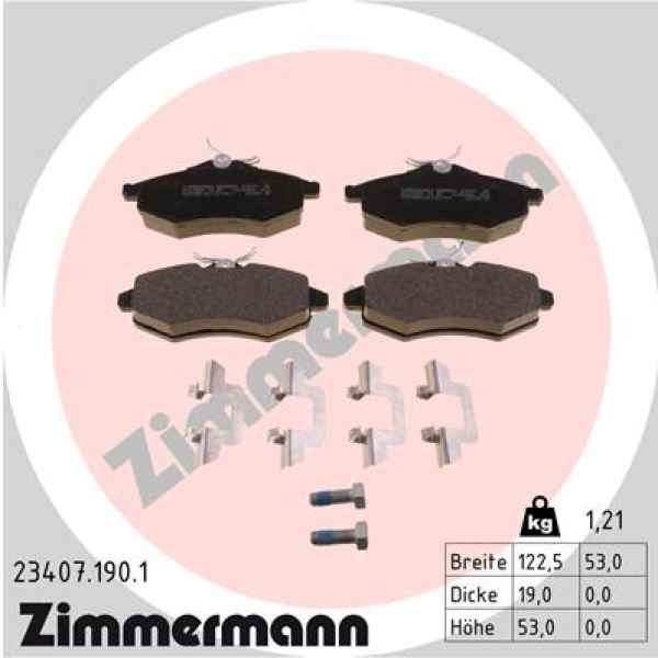 Zimmermann Brake pads for CITROËN C2 (JM_) front