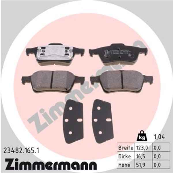 Zimmermann Brake pads for RENAULT VEL SATIS (BJ0_) rear