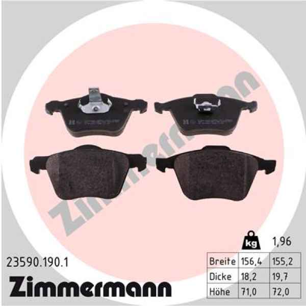 Zimmermann Brake pads for VOLVO XC90 I (275) front