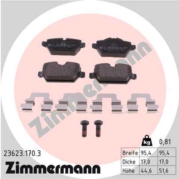 Zimmermann Brake pads for BMW 3 Touring (E91) rear