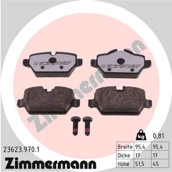 Zimmermann rd:z Brake pads for BMW 3 Touring (E91) rear