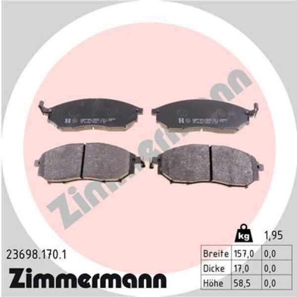 Zimmermann Brake pads for NISSAN QASHQAI / QASHQAI +2 I (J10, JJ10) front