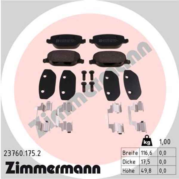 Zimmermann Brake pads for ALFA ROMEO BRERA (939_) rear