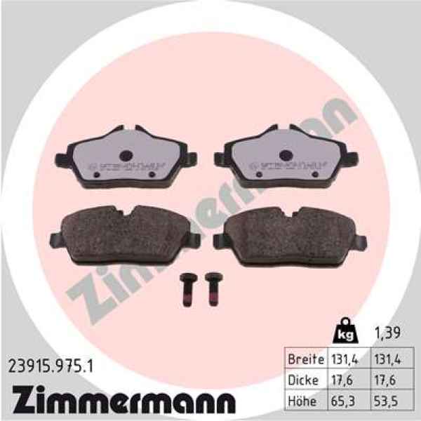Zimmermann rd:z Brake pads for BMW 1 Cabriolet (E88) front