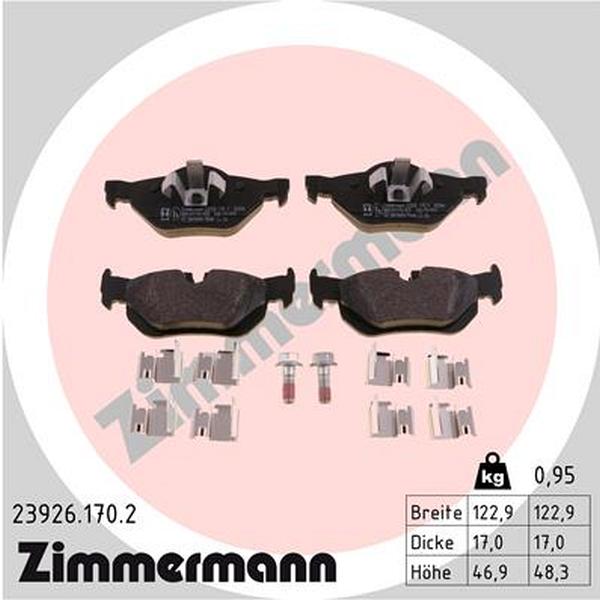 Zimmermann Brake pads for BMW 3 (E90) rear