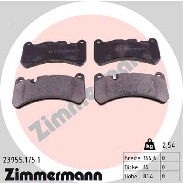 Zimmermann Brake pads for MERCEDES-BENZ SLK (R171) front