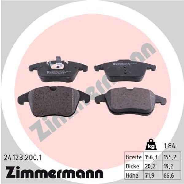 Zimmermann Brake pads for FORD S-MAX (WS) front