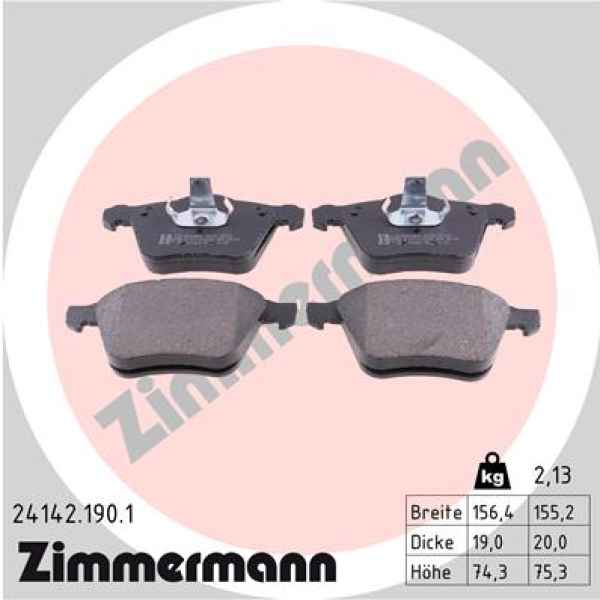 Zimmermann Brake pads for VOLVO V70 III (135) front
