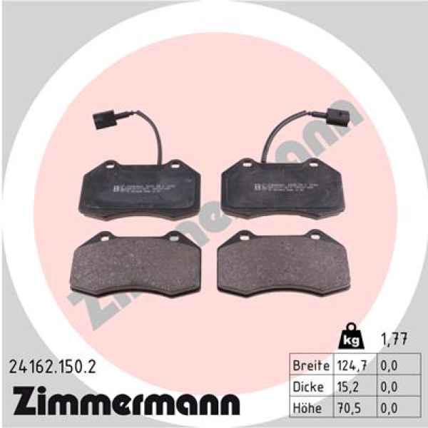 Zimmermann Brake pads for ALFA ROMEO MITO (955_) front