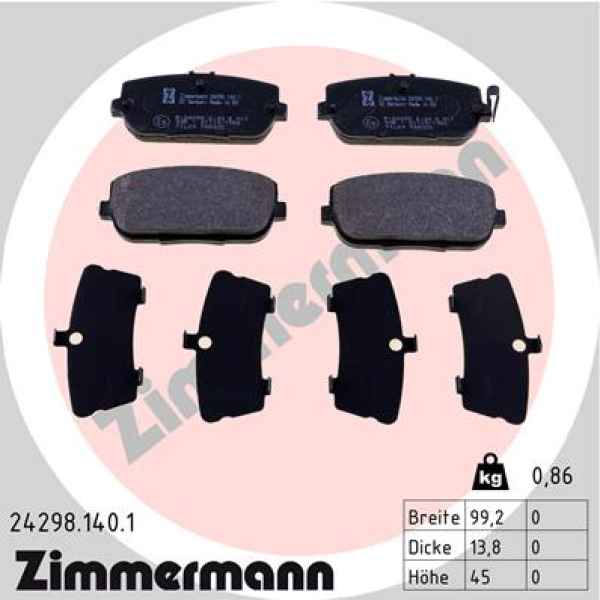 Zimmermann Brake pads for MAZDA MX-5 RF Targa (ND) rear