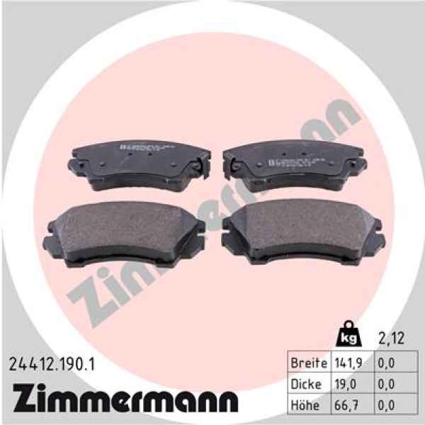 Zimmermann Brake pads for SAAB 9-5 (YS3G) front