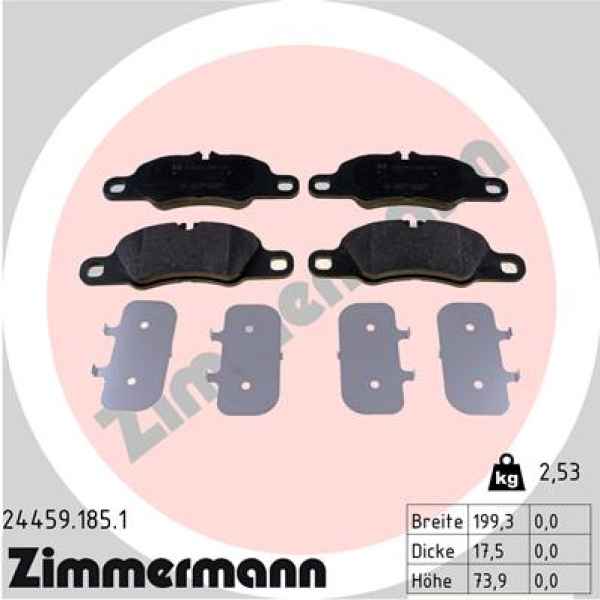 Zimmermann Brake pads for PORSCHE 911 Targa (997) front