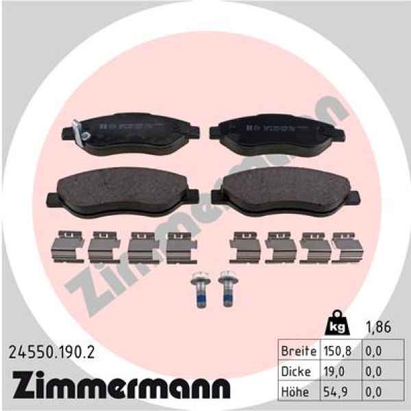 Zimmermann Brake pads for OPEL CORSA D (S07) front