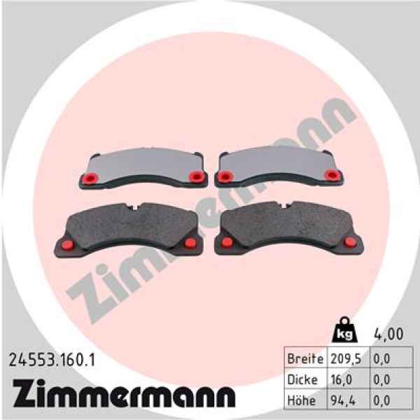 Zimmermann Brake pads for PORSCHE MACAN (95B) front