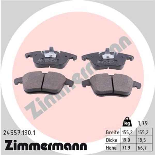 Zimmermann Brake pads for PEUGEOT 5008 (0U_, 0E_) front