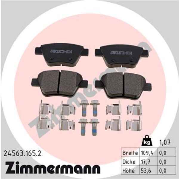 Zimmermann Brake pads for VW GOLF VI Variant (AJ5) rear
