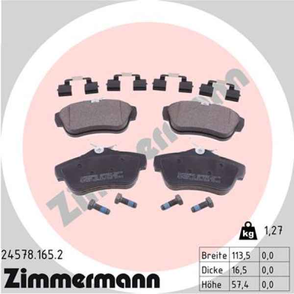 Zimmermann Brake pads for PEUGEOT EXPERT Pritsche/Fahrgestell rear