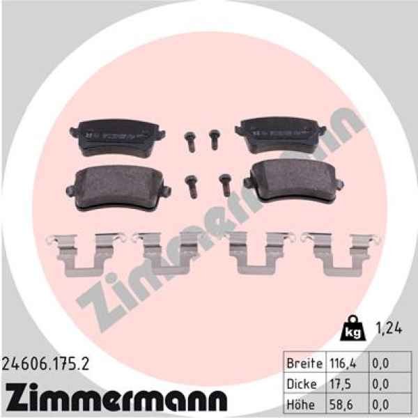 Zimmermann Brake pads for AUDI Q5 (FYB) rear