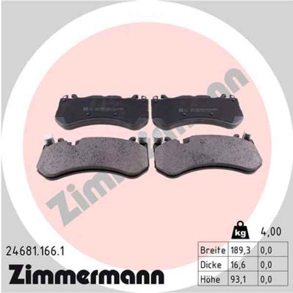 Zimmermann Brake pads for MERCEDES-BENZ S-KLASSE (W221) front