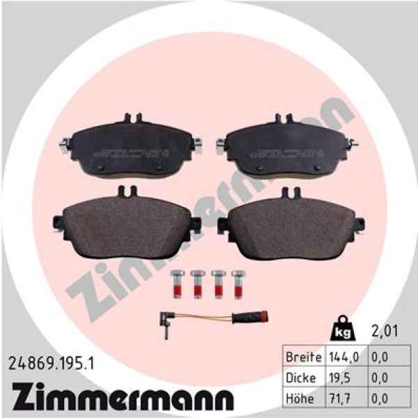 Zimmermann Brake pads for MERCEDES-BENZ GLA-KLASSE (X156) front/rear