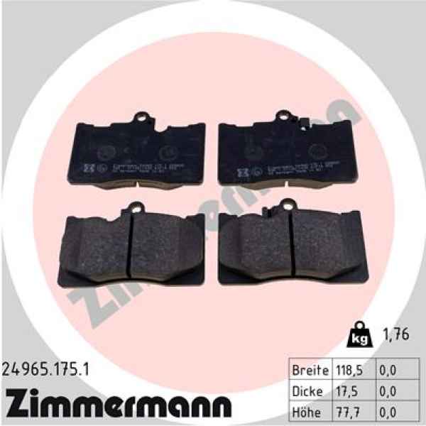 Zimmermann Brake pads for LEXUS RC (_C1_) front