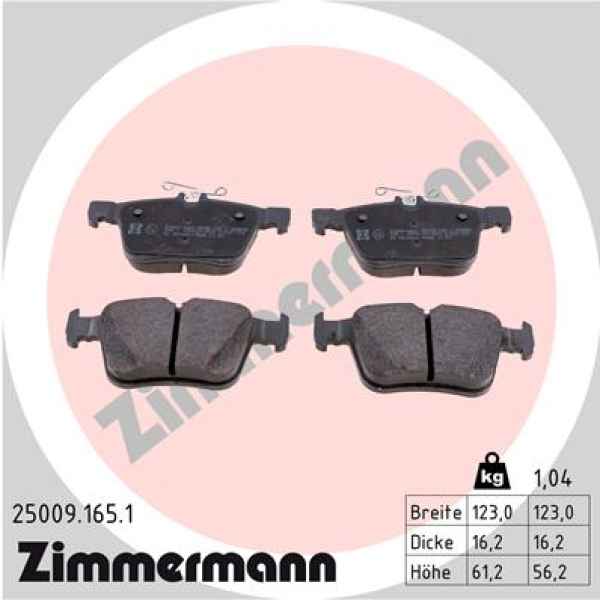 Zimmermann Brake pads for SKODA SUPERB III (3V3) rear