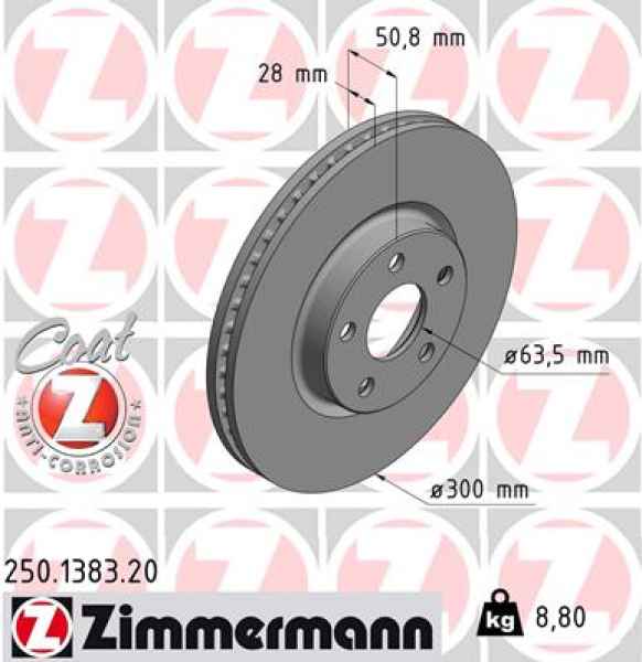 Zimmermann Bremsscheibe für FORD S-MAX (CJ) vorne