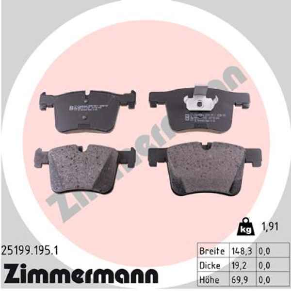 Zimmermann Brake pads for BMW 2 Cabriolet (F23) front