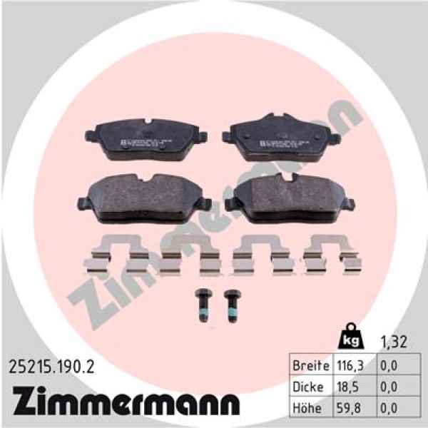 Zimmermann Bremsbeläge für MERCEDES-BENZ M-KLASSE (W166) hinten