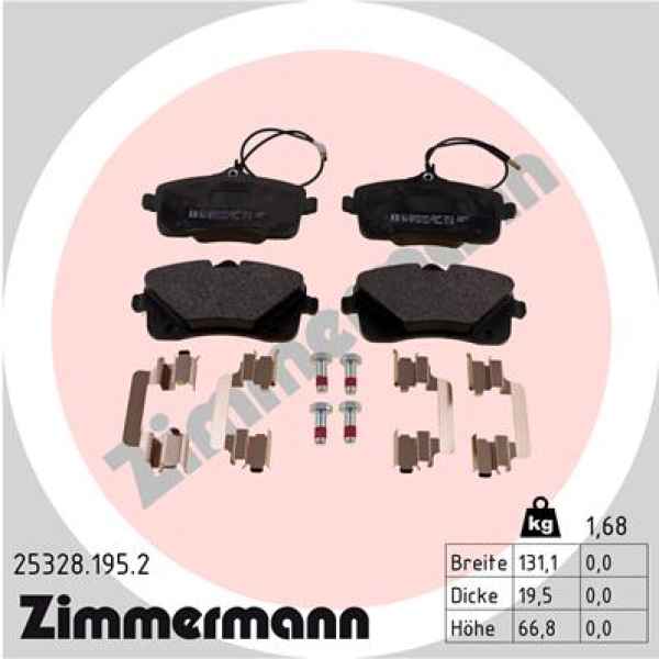 Zimmermann Bremsbeläge für PEUGEOT 407 SW (6E_) vorne