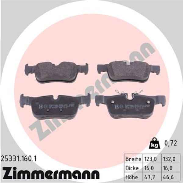 Zimmermann Brake pads for BMW i3 (I01) rear